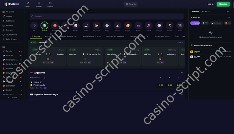 crypto sports betting and casino source code